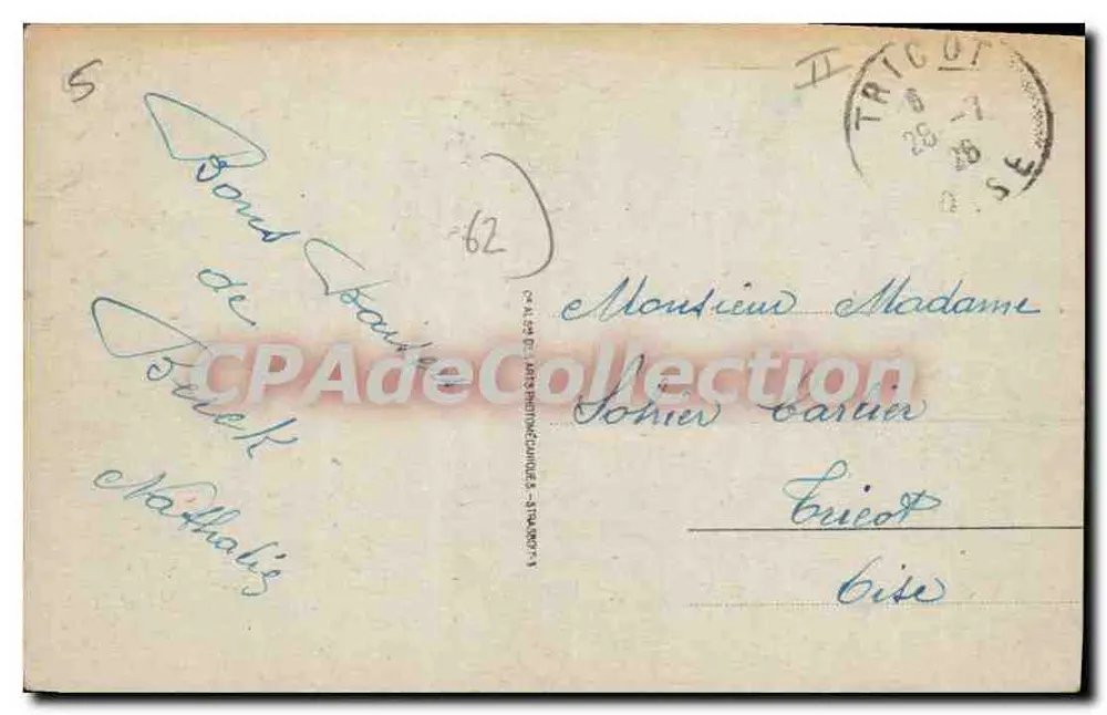 Berck-Plage — Barcos de Pesca no Estacamento — Editor desconhecido, n° 53 - Verso