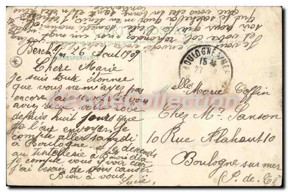 Berck-Plage - Dune — wydawca Lucie, n°44 - Rewers