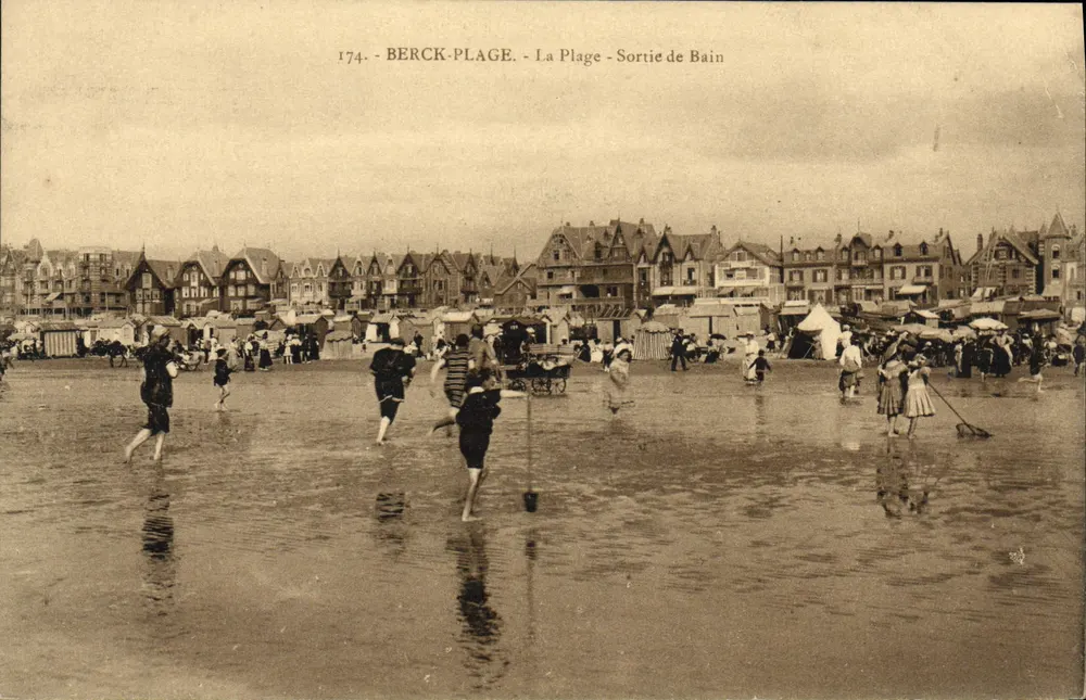 Berck-Plage - A Praia - Saída da Banheira — editor não identificado, n° de série 174 - Frente