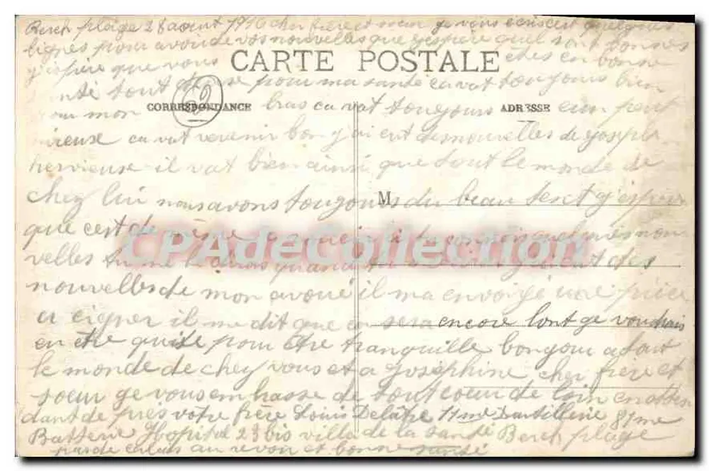 Berck-Plage - Cottage das Dunas — T. G. Tabke, 30 Rue Carnot - Verso