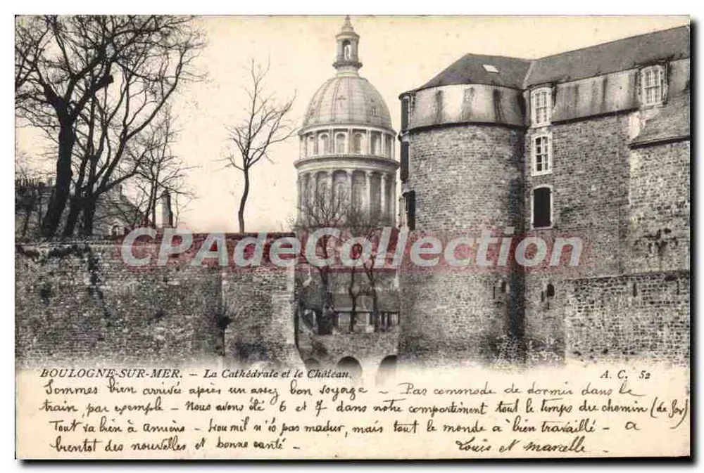 Boulogne-sur-Mer — Die Kathedrale und das Schloss — A.C. 52 - Vorderseite