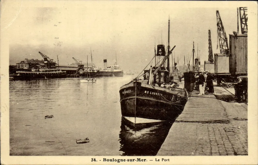Boulogne-sur-Mer — Der Hafen — G. Récard, Verlag von Paris, n°34 - Vorderseite