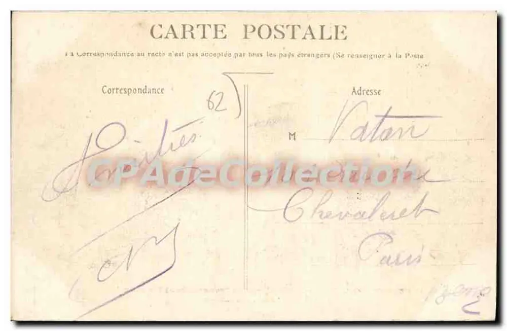 Boulogne-sur-Mer — Dampfschiff, das Waren zwischen London und Boulogne transportiert — Verlag Stévenard - Rückseite