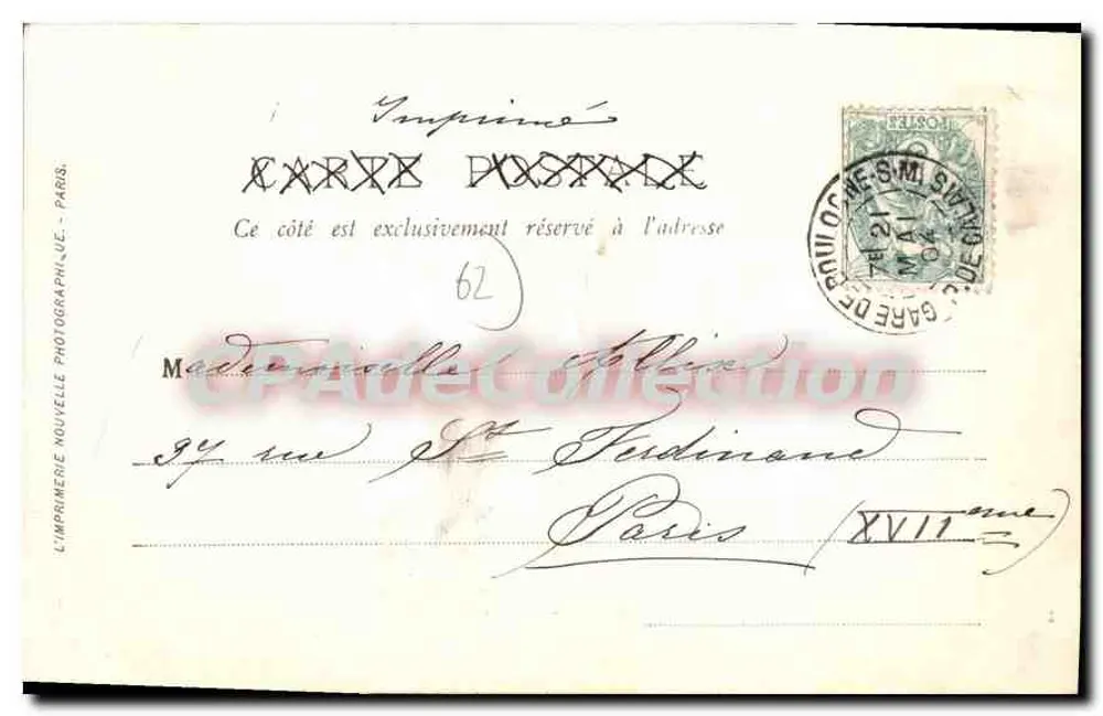BOULOGNE-SUR-MER — Die Dünentüre — LL. n°18 - Rückseite
