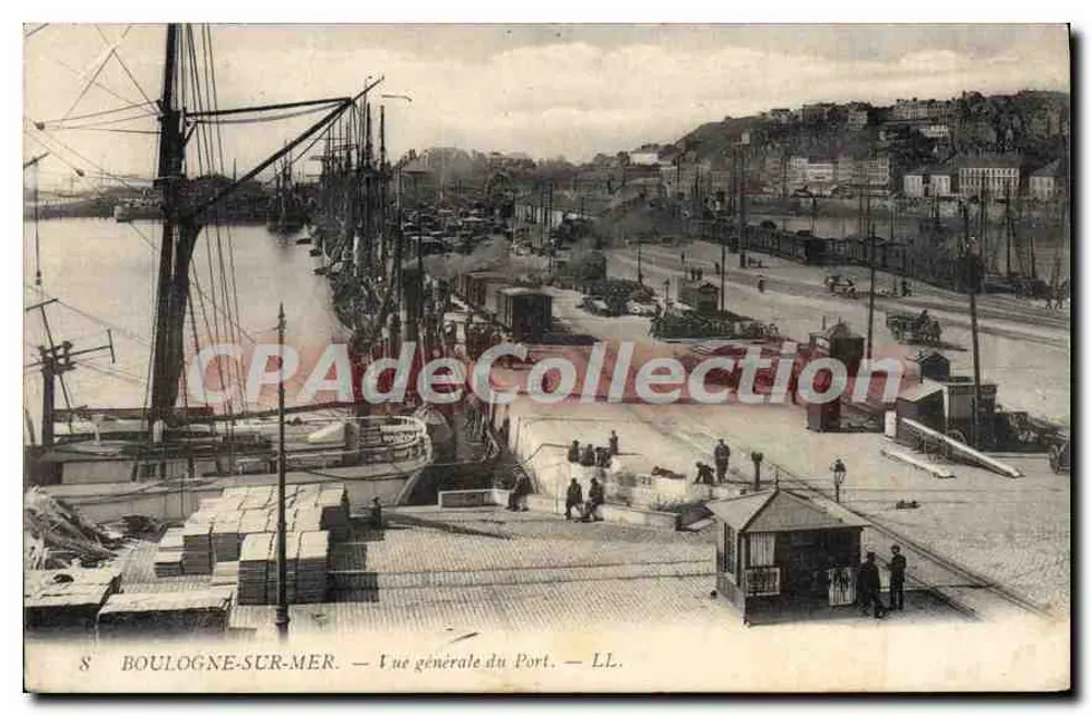 Boulogne-sur-Mer — Allgemeiner Blick auf den Hafen — LL. n°8 - Vorderseite