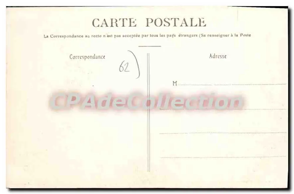 Boulogne-sur-Mer - A Praia — Hotel Imperial em segundo plano — E.S. 186 - Verso