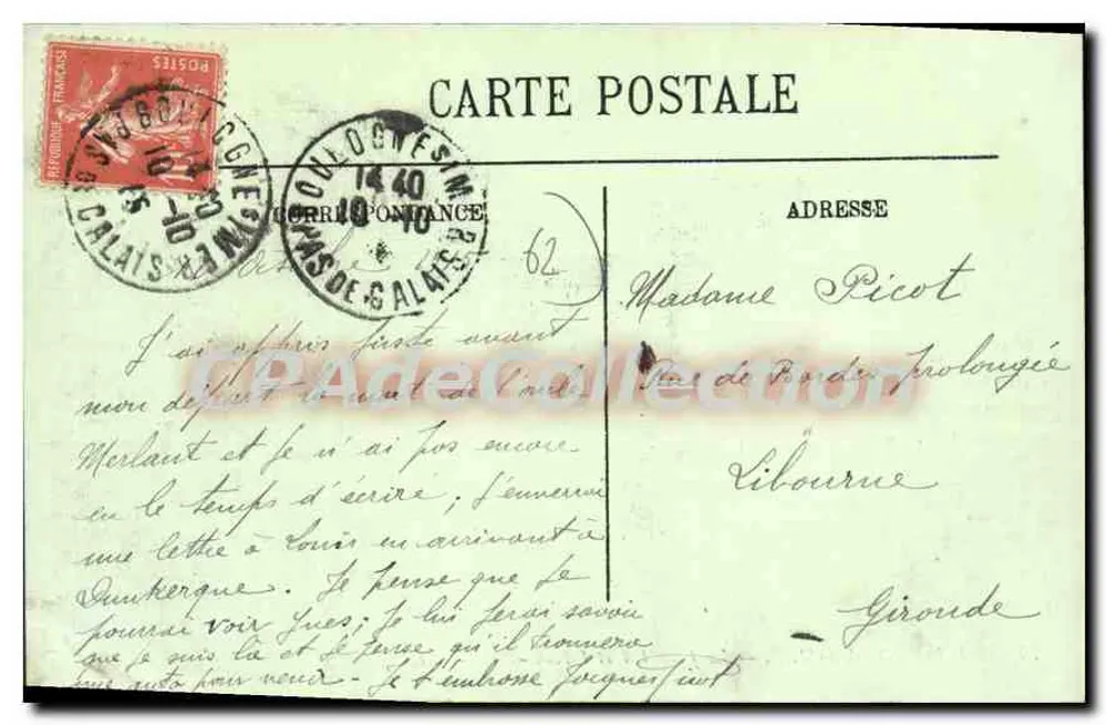 Boulogne-sur-Mer — La Jetée Est und der Avant-Port — LL. — N° 77 - Rückseite