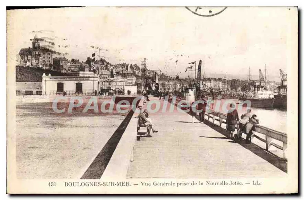 Boulogne-sur-Mer — Allgemeiner Blick vom neuen Kai aus — LL. n° 431 - Vorderseite
