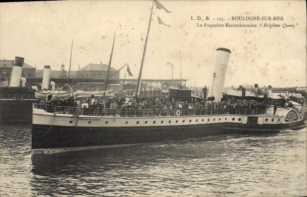 Boulogne-sur-Mer — Der Ausflugsdampfer "Brighton Queen" — L.D.B. n°125 - Vorderseite