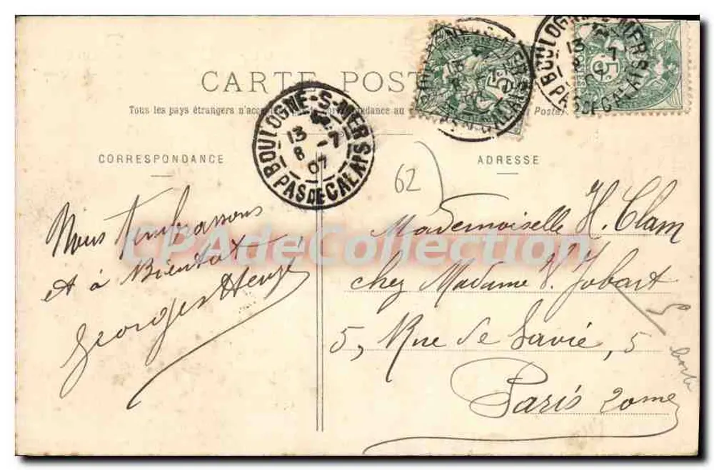 Boulogne-sur-Mer — Der Ausflugsdampfer "Brighton Queen" — L.D.B. n°125 - Rückseite