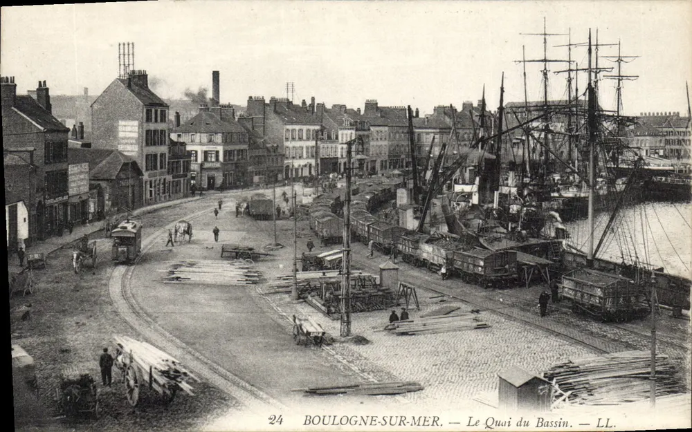 Boulogne-sur-Mer — Der Kai des Beckens — LL. — n°24 - Vorderseite