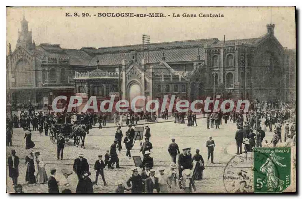 Boulogne-sur-Mer — Zentralbahnhof — Verlag Stévenard, Nr. 20 - Vorderseite