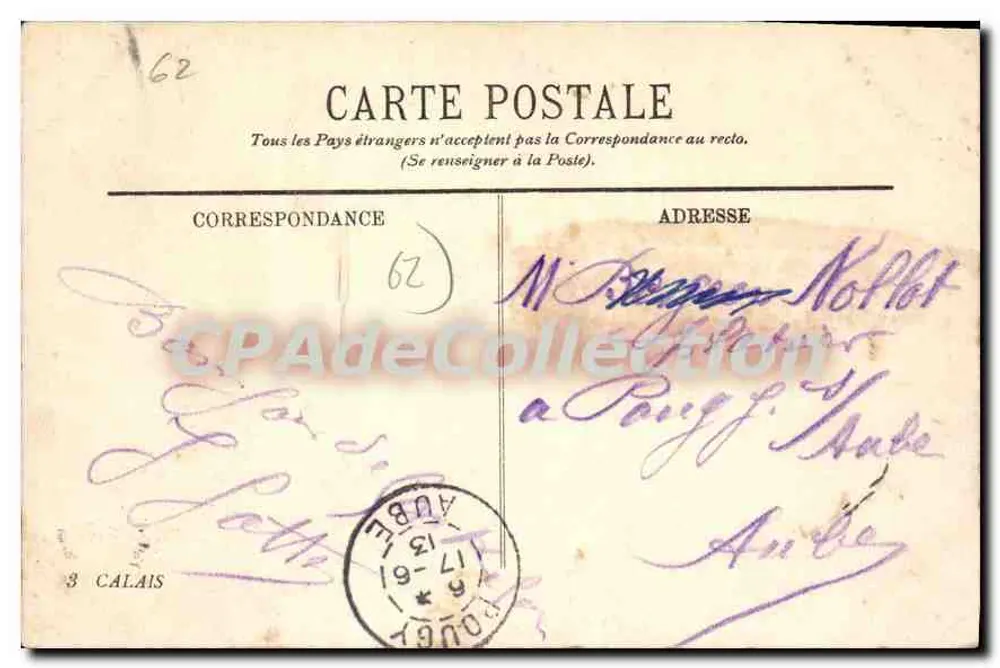 Calais — La Place d'Armes et le Beffroi — LL. - Verso