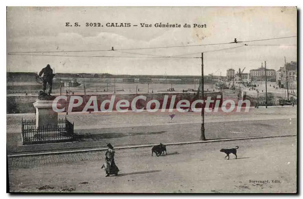 Calais — Vista Geral do Porto — Støvenard Edit. - Frente