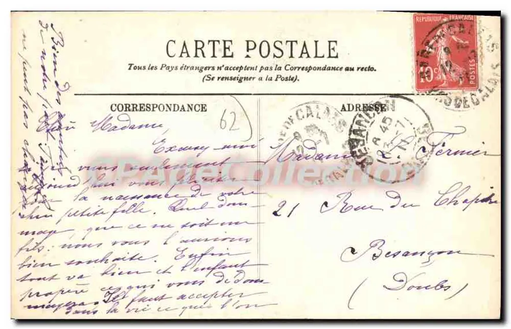 Calais — O Hotel de Guise — LL. — A. Dellecher - Verso