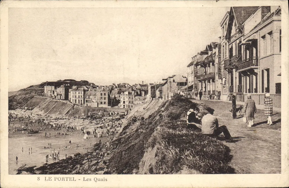Le Portel - Os Quais — vista dos quais e da praia — Edição do Grand Portel - Frente