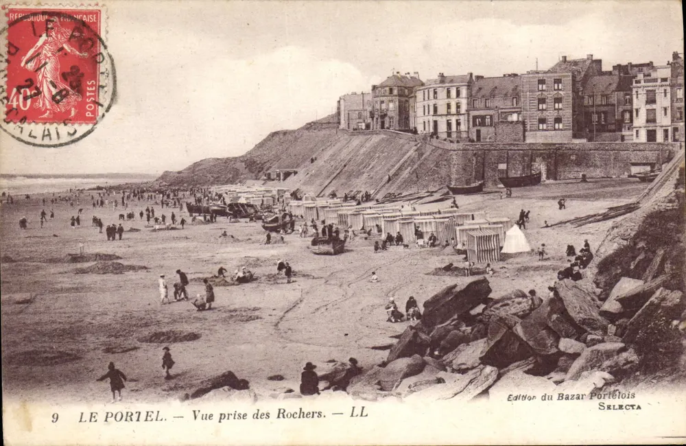 Le Portel — Ansicht vom Felsen — LL — Verlag des Portel-Bazaars SELECTA - Vorderseite