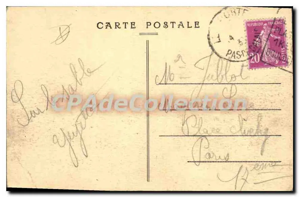 Le Portel — Visão Geral da Praia — Lutétia, T.G. 93 - Verso