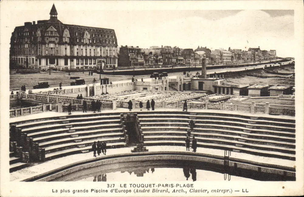Le Touquet-Paris-Plage — Die größte Schwimmbad Europas — André Bérard, Arch., Clavier, entrepr. — n° 327 - Vorderseite