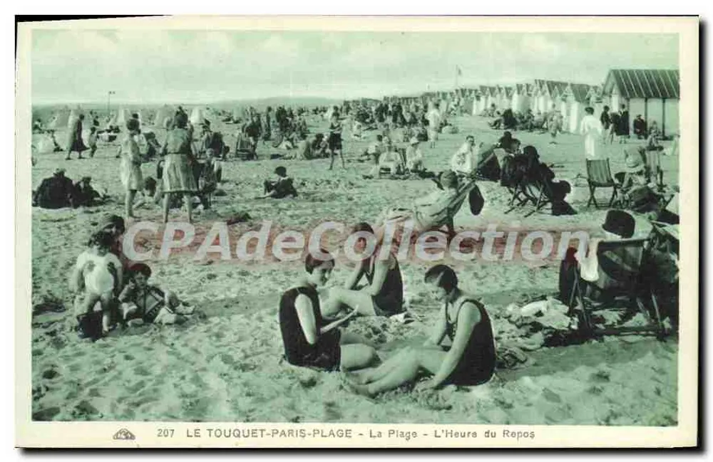 Le Touquet-Paris-Plage - Die Strandpromenade - Die Ruhezeit — n° 207 - Vorderseite