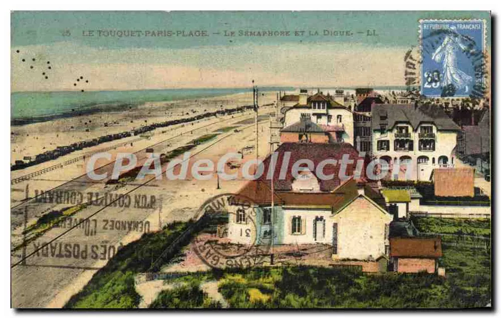 Le Touquet-Paris-Plage — Der Leuchtturm und der Deich — LL - Vorderseite
