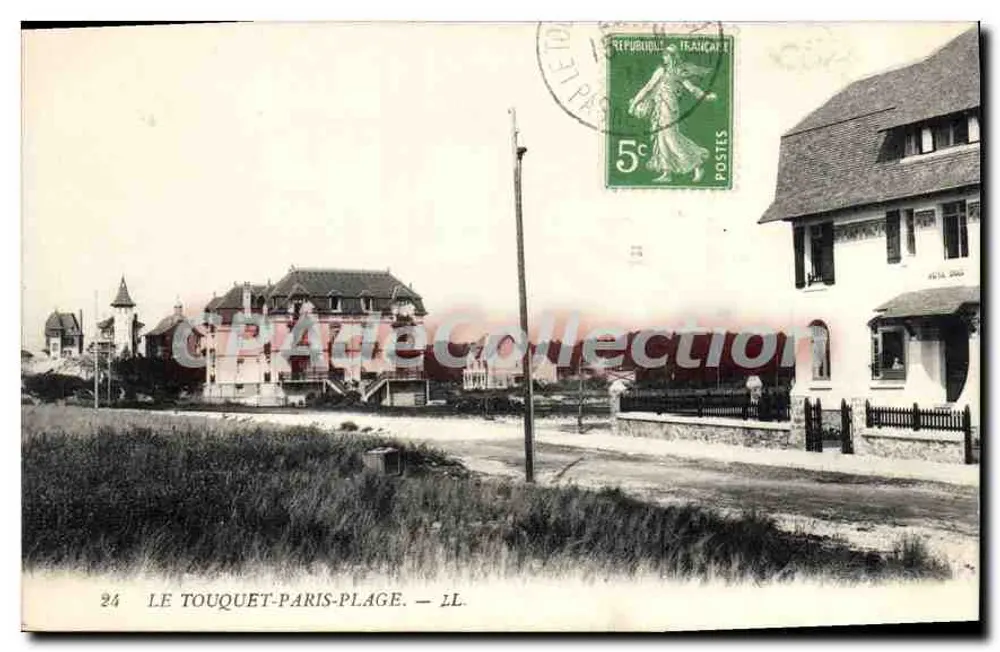 Le Touquet-Paris-Plage — Vista da praia e de um edifício — LL, n°24 - Frente