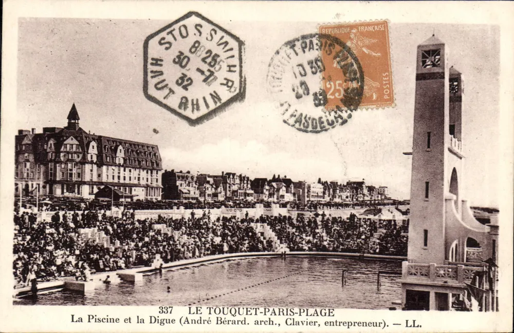 Le Touquet-Paris-Plage — Die Schwimmbad und der Deich — André Bérard, Architekt — Clavier, Auftragnehmer — n° 337 - Vorderseite