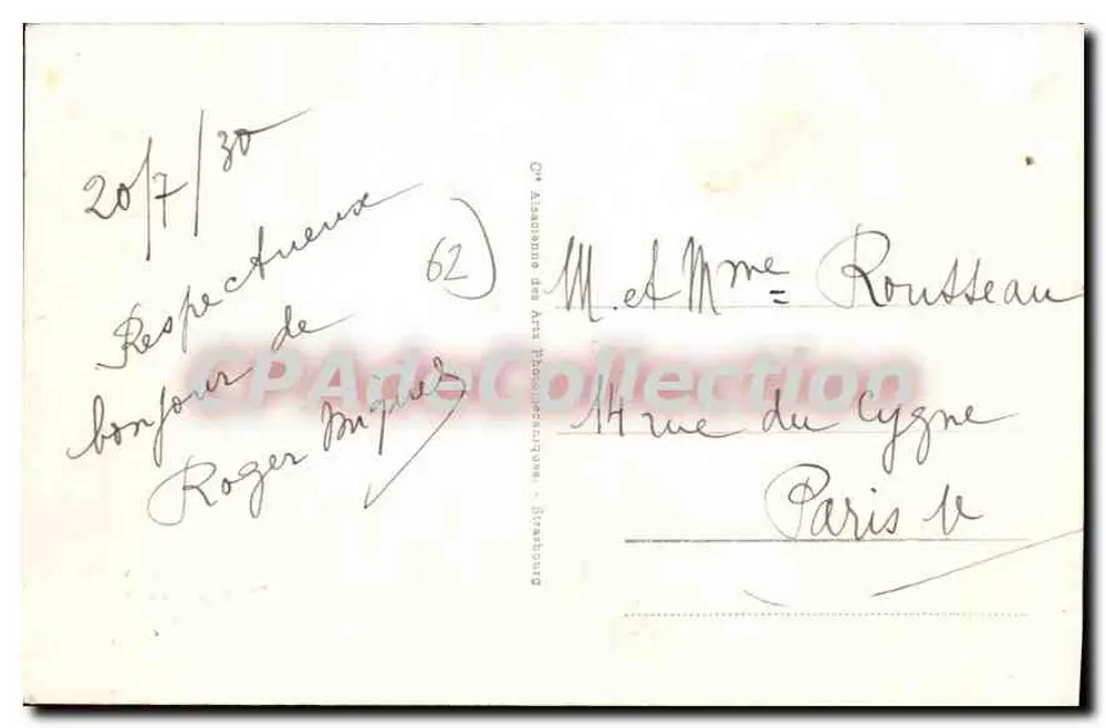 Le Touquet-Paris-Plage - Die Strandpromenade vor dem Grand Hôtel — anonymer Verlag, n° 210 - Rückseite