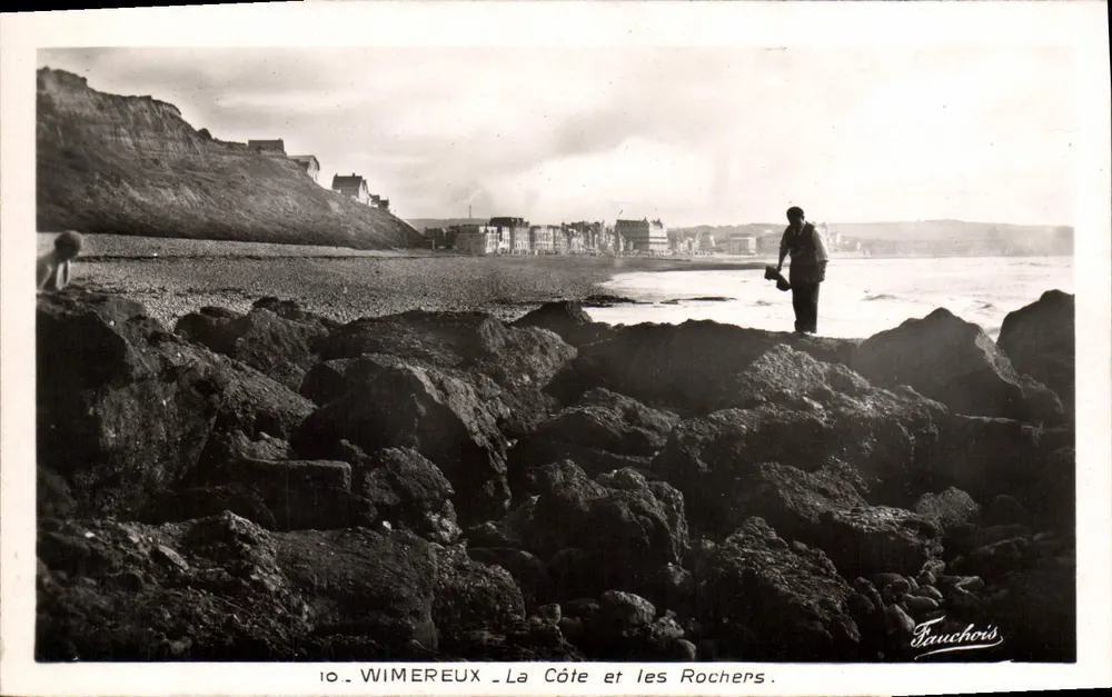 Wimereux - Die Küste und die Felsen — Edition Fauchois, Nr. 10 - Vorderseite