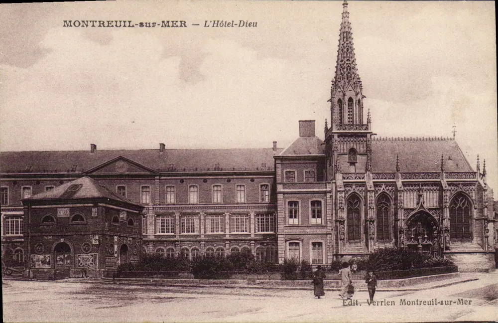 Montreuil-sur-Mer — Das Hôtel-Dieu — Edit. Verrier Montreuil-sur-Mer - Vorderseite