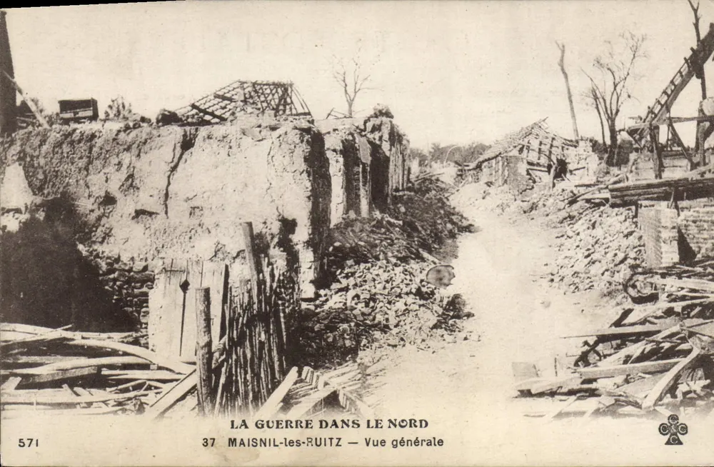 मैसनिल-लेस-रुइट्ज़ — सामान्य दृश्य — उत्तर में युद्ध - आगे