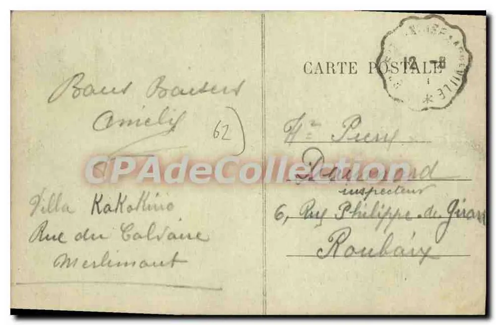Auxi-le-Château — Ansicht der Authie — Imp. Dufou - Rückseite