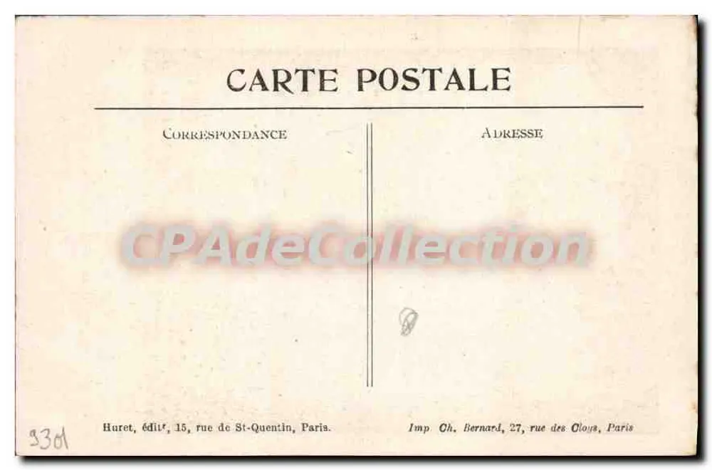 Fonquevillers (P.-de-C.) — Innenansicht der Kirche zerstört durch deutsche Artillerie — Visé à Paris No. 163 - Rückseite