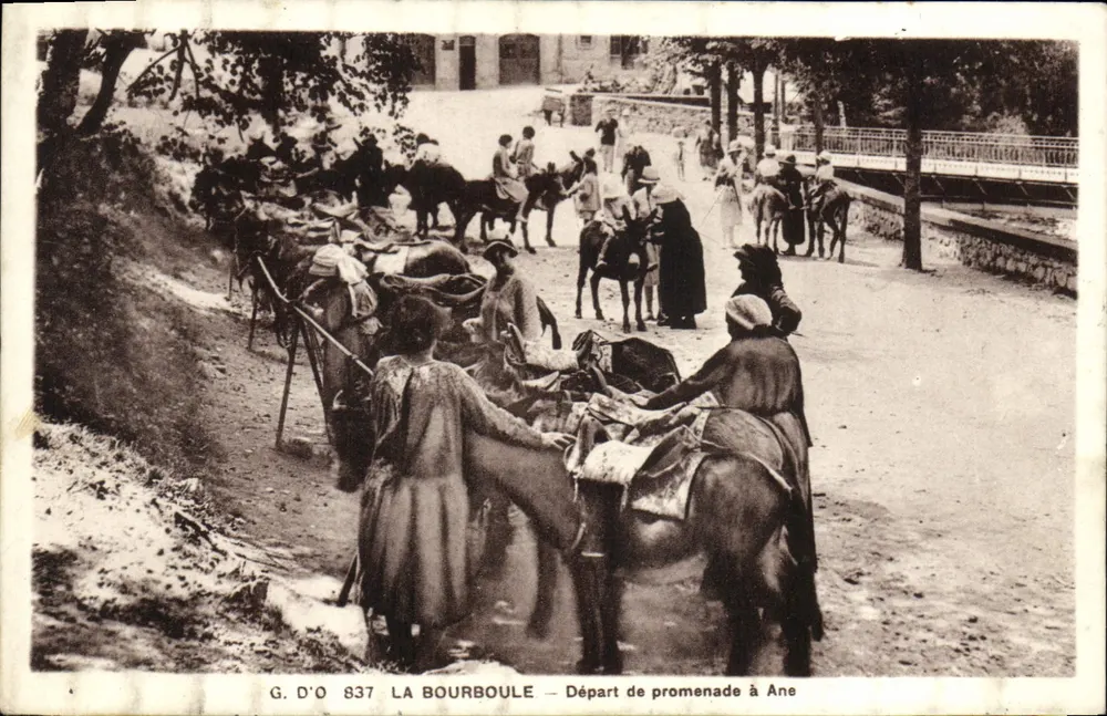 La Bourboule — Vertrek van een paardentocht — G. D'O 837 - Voorkant
