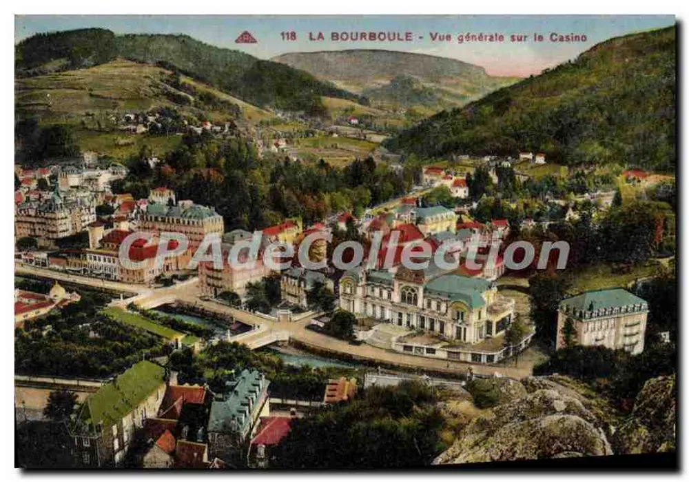 LA BOURBOULE - Vista geral sobre o Casino — CPAdeCollection n°118 - Frente