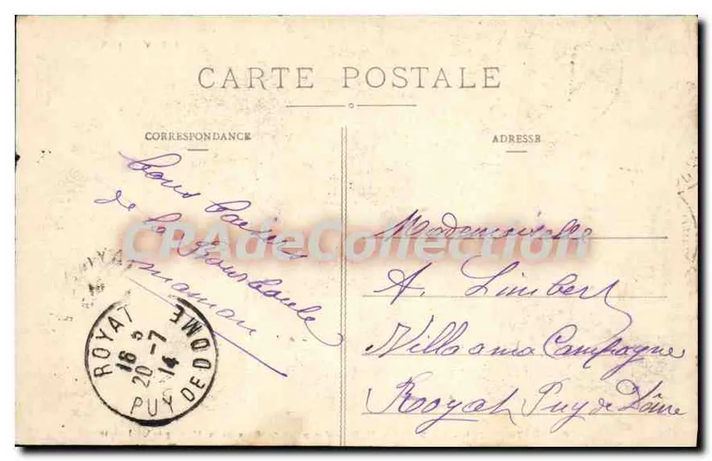 La Bourboule — Ansicht vom Wald der Berg des Adlers — Puy-de-Dôme, 664 - Rückseite