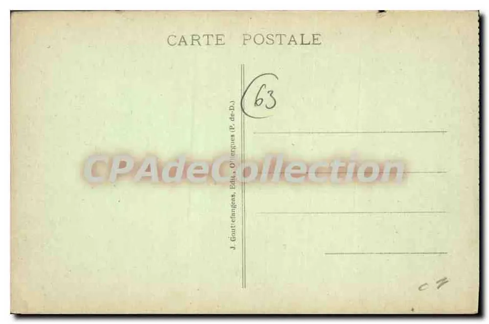 Der Große Brücke über die Dordogne — La Bourboule — G. D'O. n° 898 - Rückseite