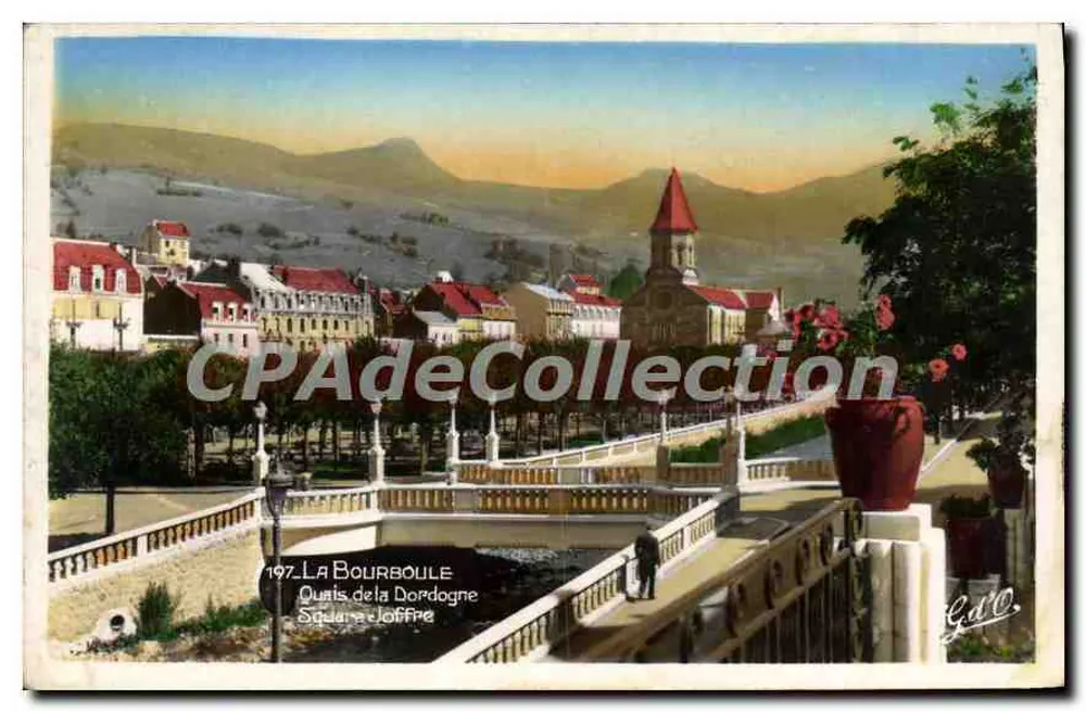 La Bourboule — Viertel der Dordogne — Square Joffre — Verlag C.D.C. Nr. 197 - Vorderseite