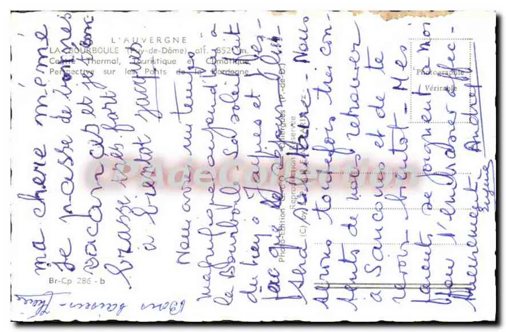 ला बौर्बूल का दृश्य — मॉंट्स बान्ने डी ऑर्डांच, टेनॉन, पू-ग्रोस — छापकर्ता जी.10 - पीछे