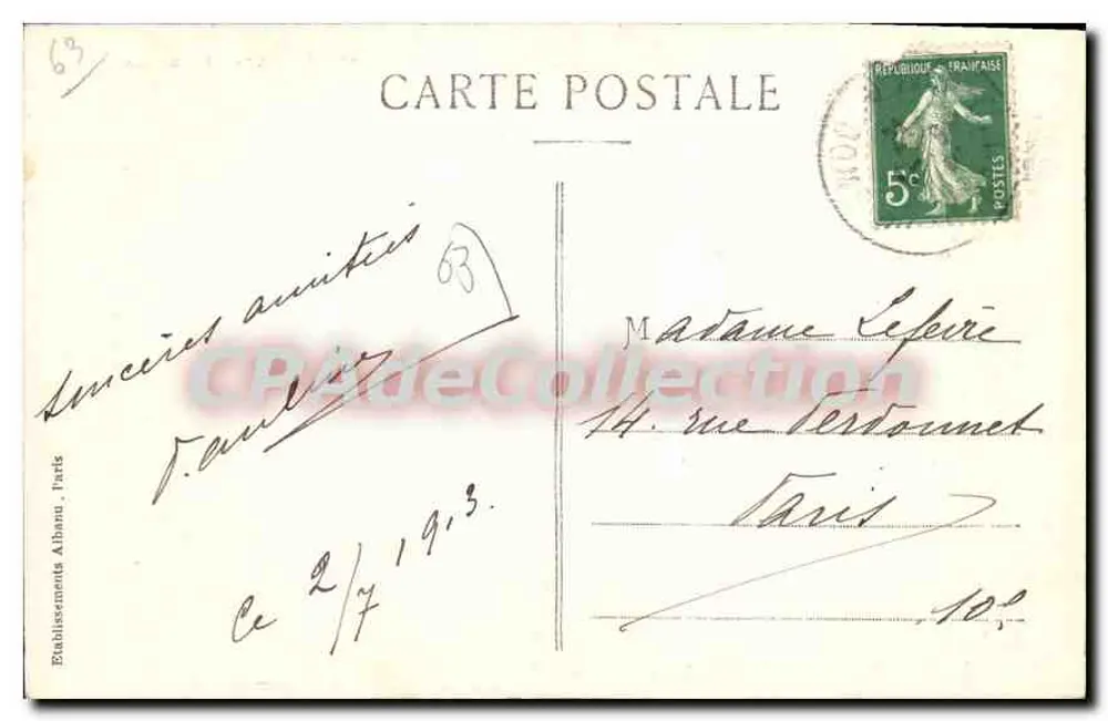 Châtelguyon — O Grand Hôtel — Nossas Estações Termais - Verso