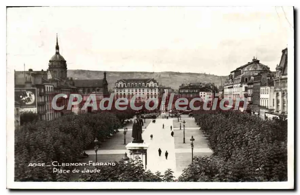 Clermont-Ferrand — Praça de Jaude — Bilhete postal antigo de Coleção - Frente