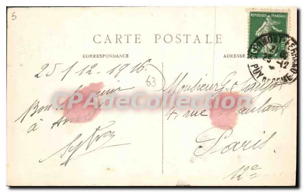 Clermont-Ferrand (P.-de-D.) — Place de Jaude e as Galeries de Jaude — L'Hirondelle, n°425 - Verso