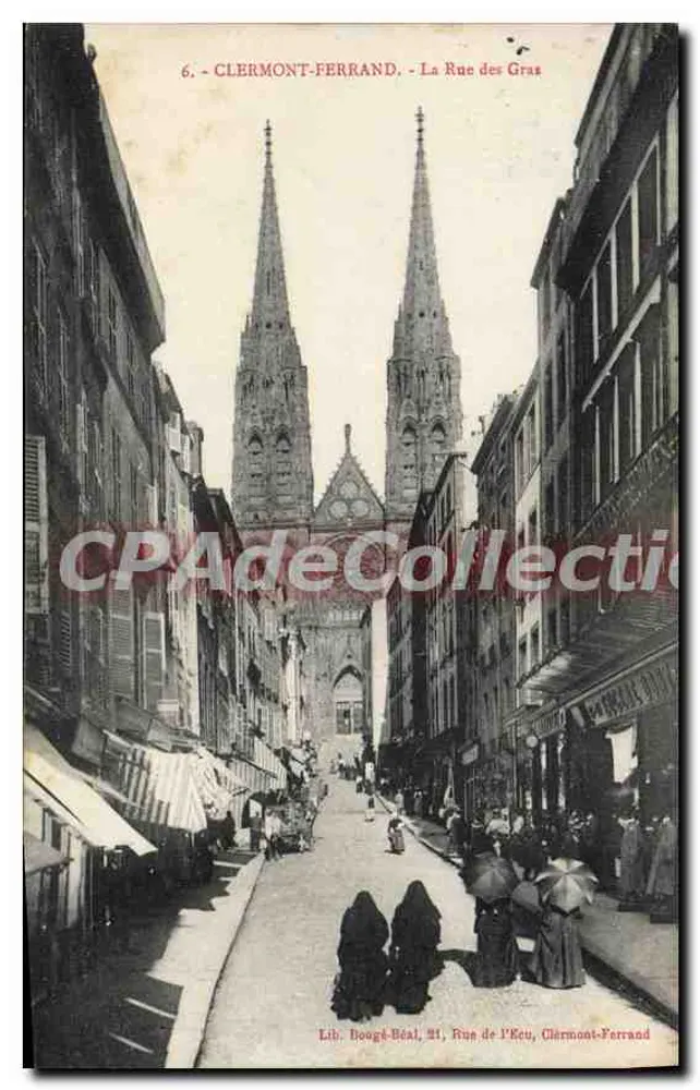 Clermont-Ferrand — A Rue des Gras — Lib. Bougé-Beal, 21 Rue de l'Écu, Clermont-Ferrand - Frente