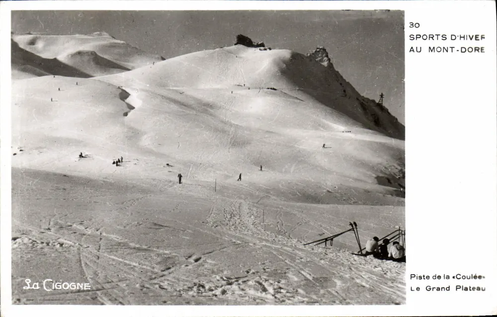 Winter-Sport am Mont-Dore — Die « Coulée » Piste — La Cigogne - Vorderseite