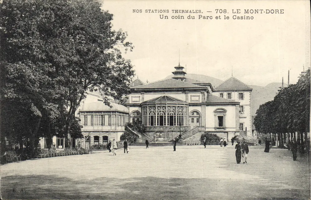 Le Mont-Dore — Ein Stück des Parks und das Casino — Verlag E.A.S. Nr. 708 - Vorderseite