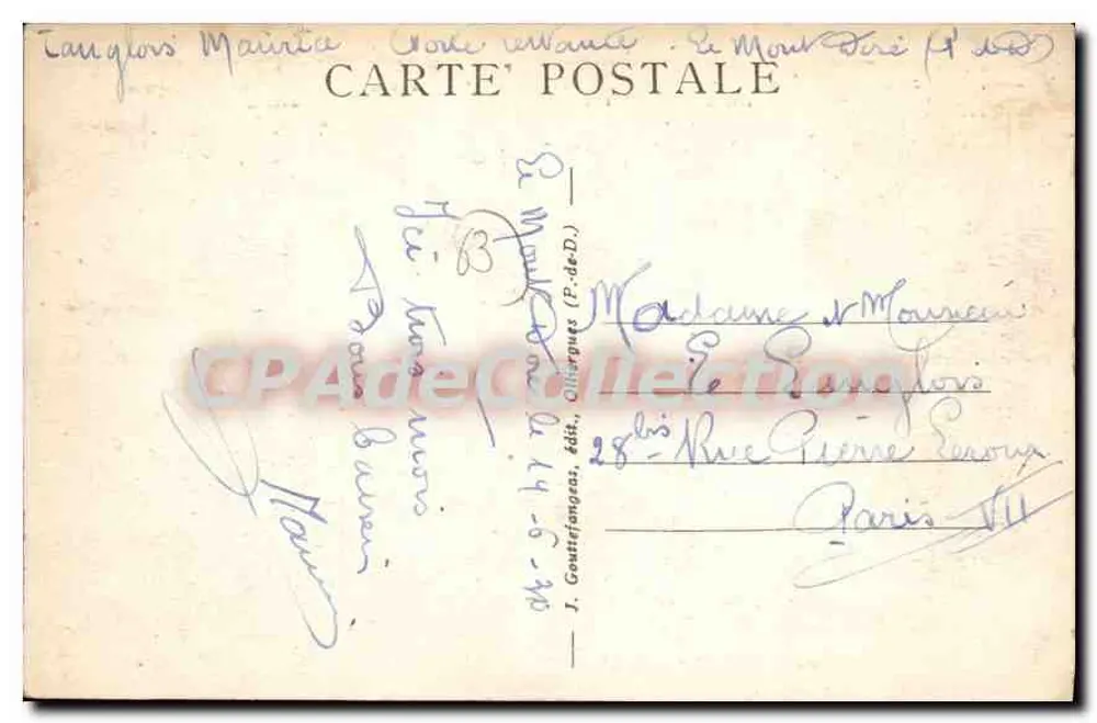 Le Mont-Dore — Vue générale — G. d'O. - 1409 - Verso