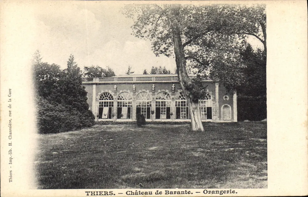 Thiers — Castelo de Barante — Orangerie - Frente