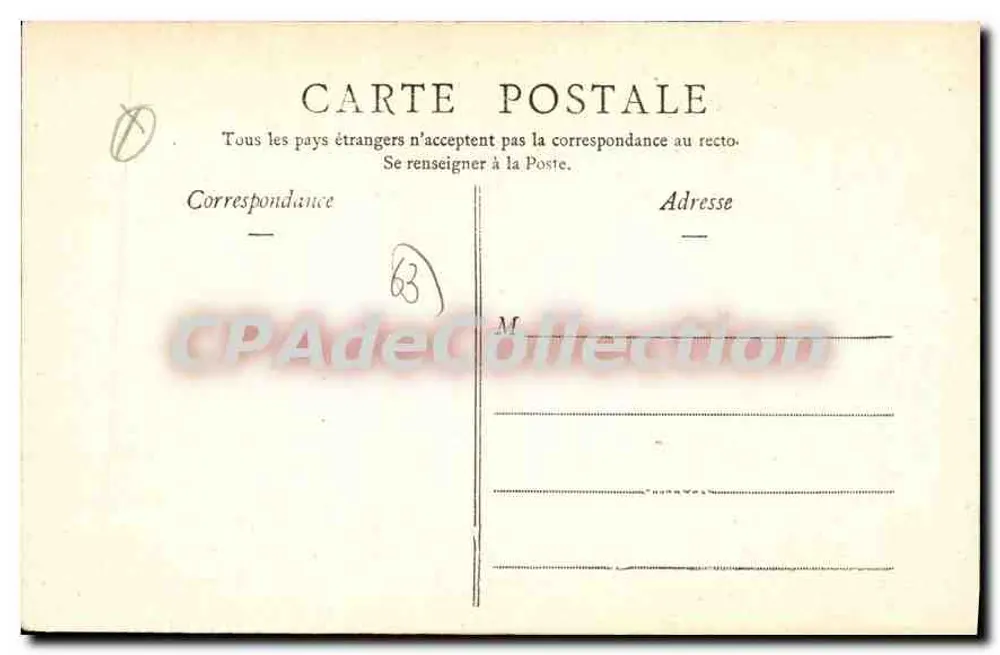 Thiers — Castelo de Barante — Orangerie - Verso