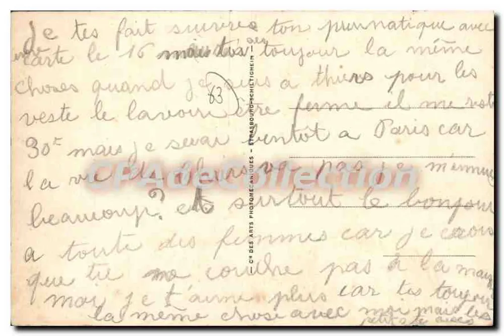 Thiers — O Creux de l'Enfer — ND. — Editor ND, n° 16 - Verso