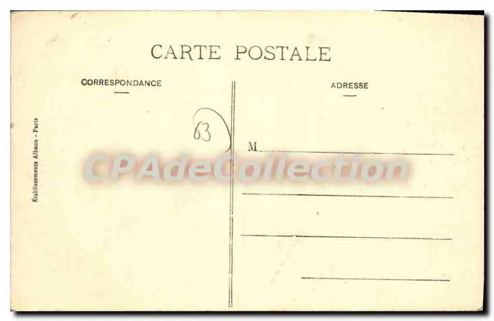 Schloss Chazeron — Alte Auvergne — Verlag E. H. / A. Loroche 1913 - Rückseite